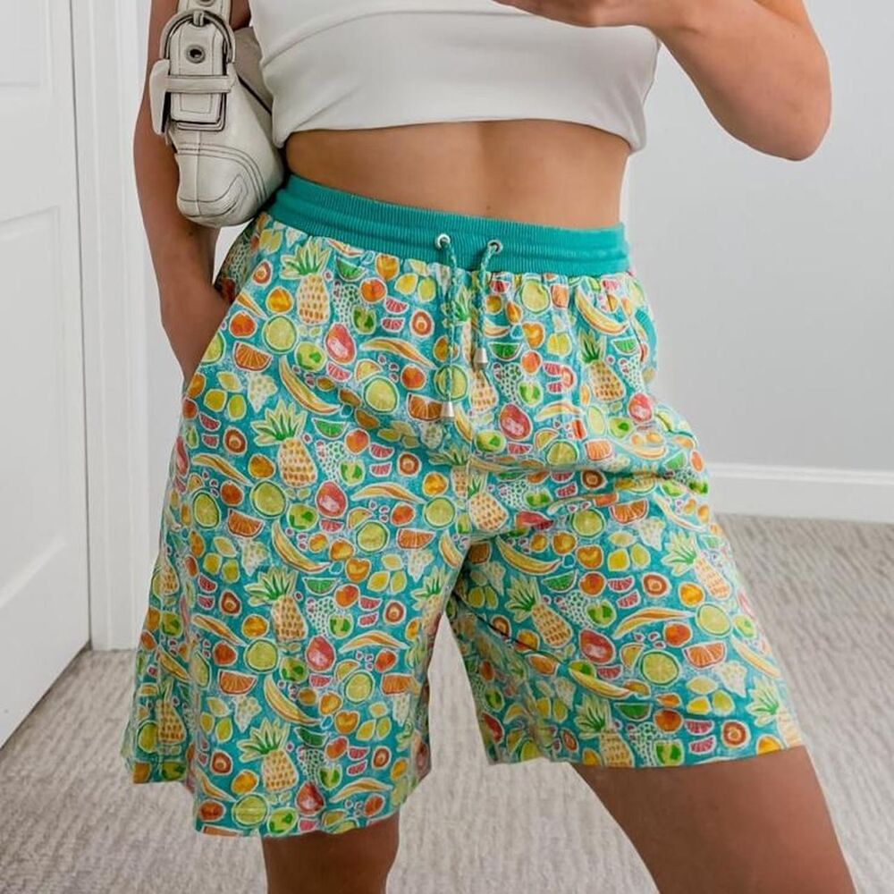 90s cotton fun fruit shorts
